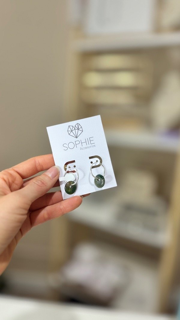 Producto - Aros Ágata verde