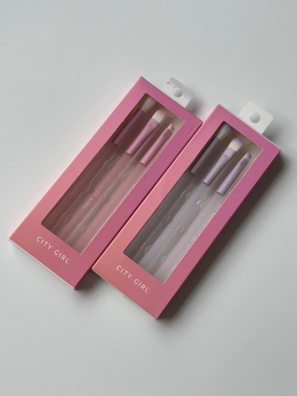 Producto - KIT DE BROCHA PARA DIFUMINAR + DELINEAR + BASE DE SOMBRA City Girl