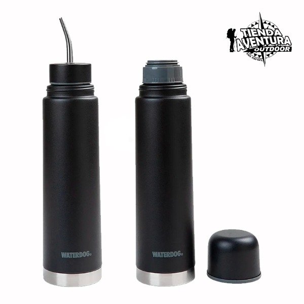 Producto - Termo Mate WATERDOG Yunta 700 doble función (Negro)