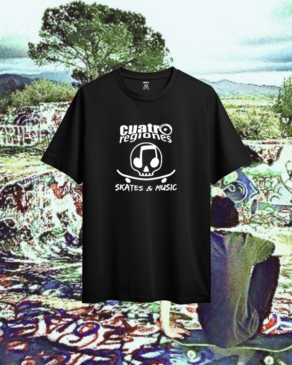 Producto - REMERA CUATRO REGIONES SKATES - LOGO NEGRA - 0