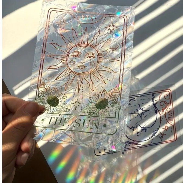 Producto - Stickers Suncatcher Arcoíris Tarot Pack X 2 Refleja La Luz