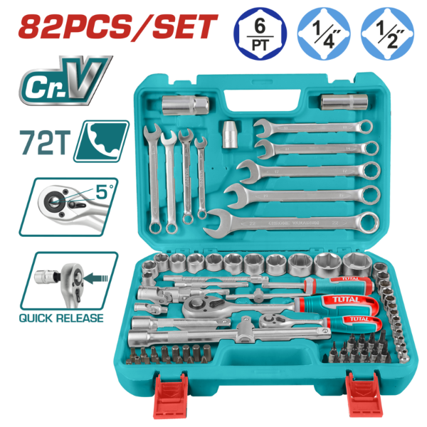 Producto - Juego Llaves Criquet, Tubos y Herramientas 82 Pzs TOTAL