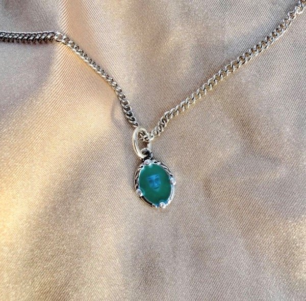 Producto - Collar Charm espejito Blancanieves Plata S925 y cadena de titanio