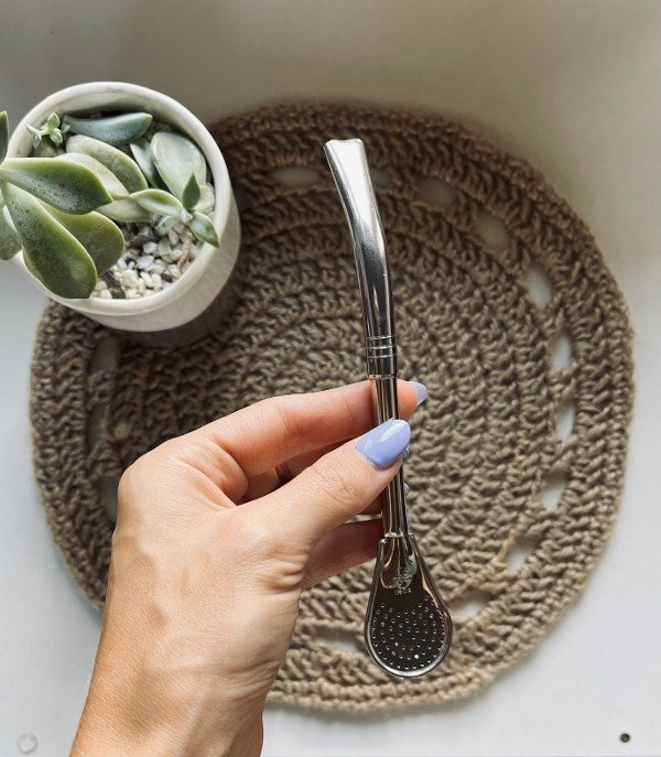 Producto - Bombilla pico de loro acero inoxidable mini