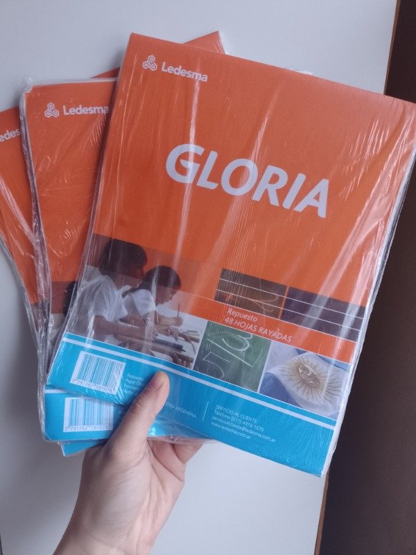 Producto - Repuesto de hojas rayadas Gloria x 48 hjs