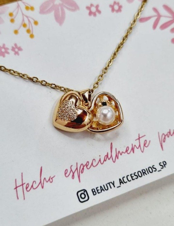 Producto - Collar Corazon con perla