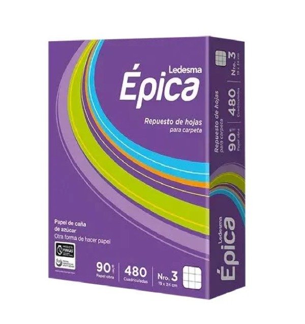 Producto - Repuesto Escolar Nro3 Cuadriculado x480 EPICA