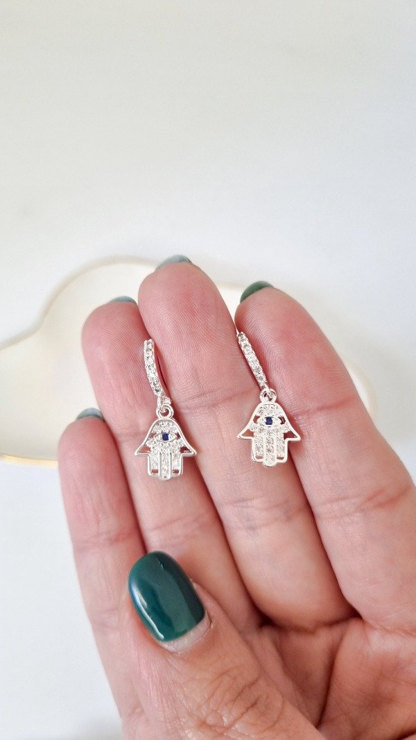 Producto - Argollas Hamsa Shine