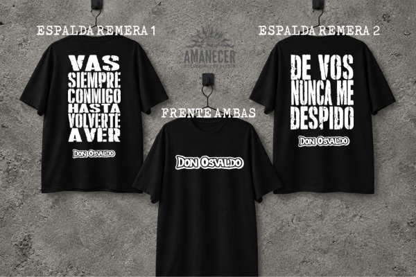 Producto - Remeras Don Osvaldo combinadas Flores por piedad