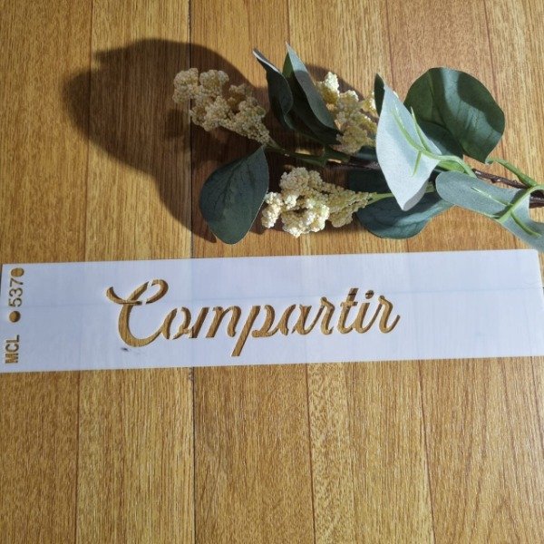 Producto - St 5370 de 25x5cm Stencil Compartir