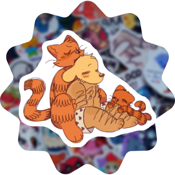 Producto - Sticker Dog Man - Baño