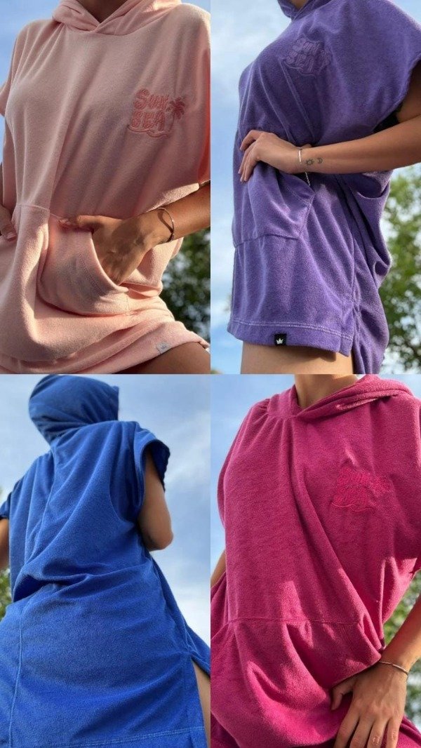 Producto - PONCHOS PLAYERO TOALLA - VARIOS COLORES DISPONIBLES