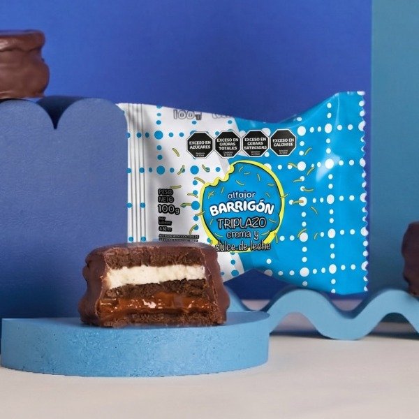 Producto - Barrigón Alfajor Triplazo Dulce de Leche y Crema - Caja x 6 u (1700 c/u)