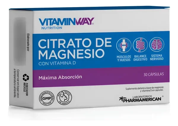 Producto - Citrato De Magnesio Maxima Absorcion Vitamin Way X 10 CAP