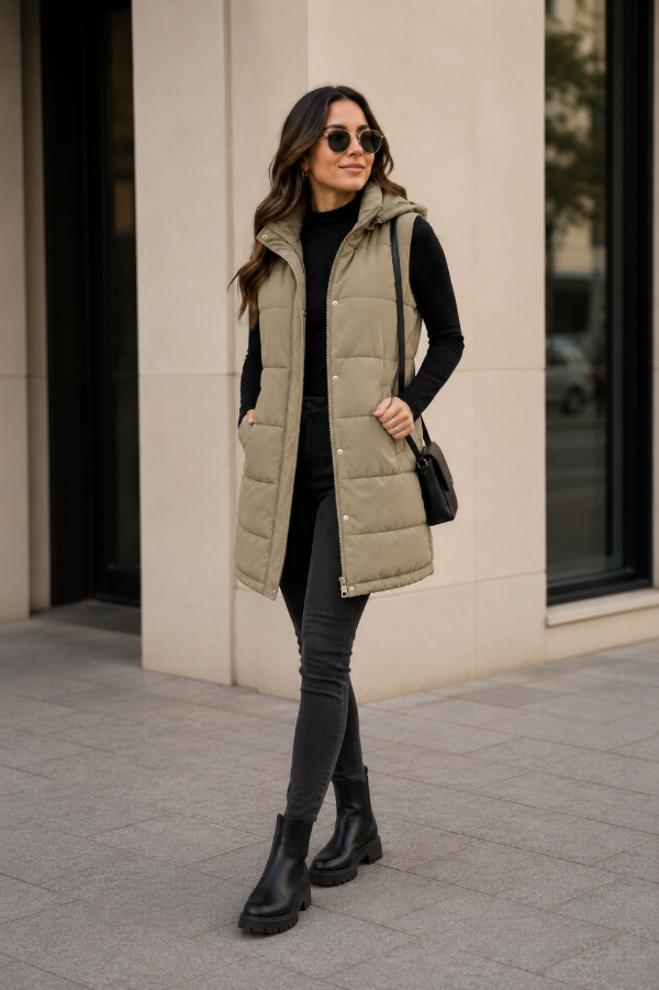 Producto - CHALECO POLAR PUFFER (T.XL) -BEIGE-