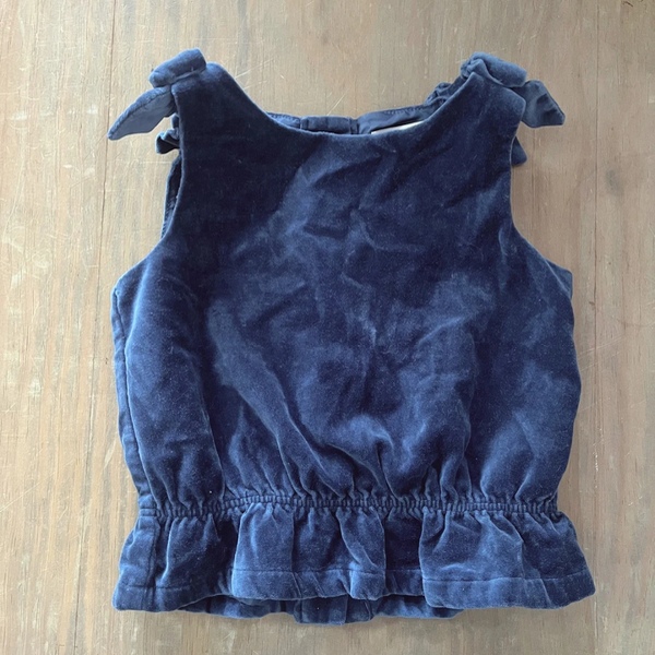 Producto - Musculosa Pana Azul 2A