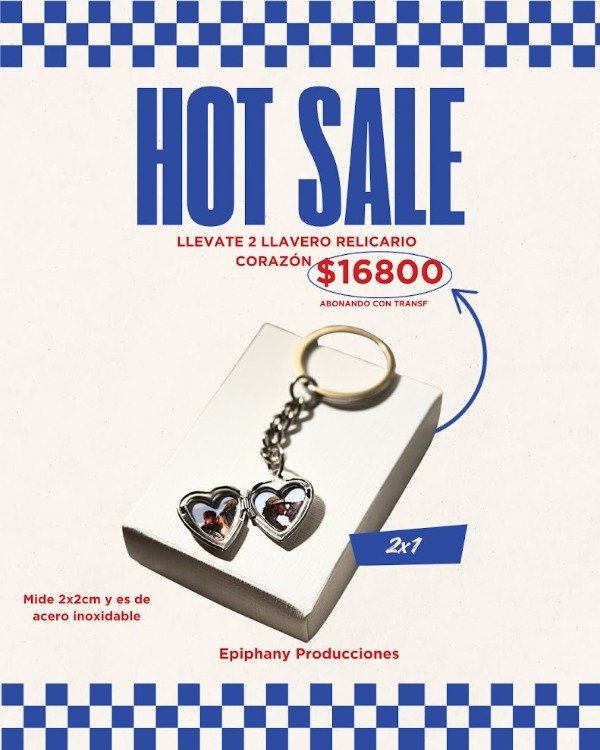 Producto - Hot Sale 2x1  Relicario corazon mini