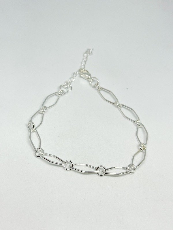 Producto - Pulsera acero blanco eslabones regulable
