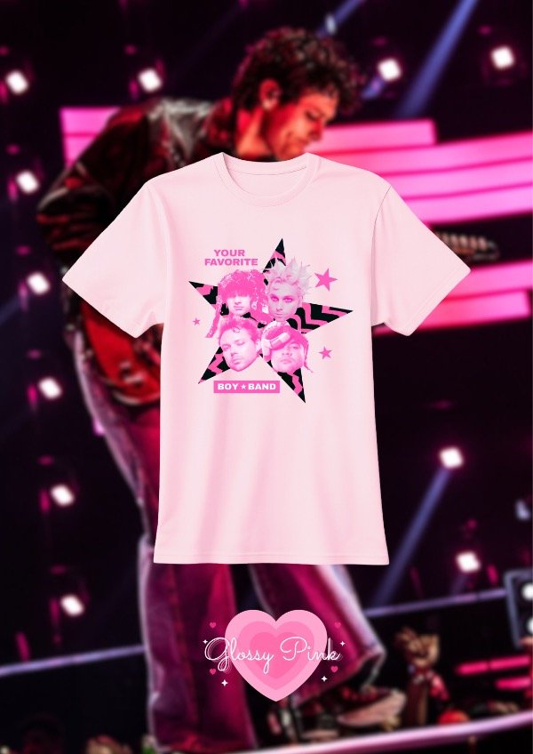 Producto - Remera rosa Your Favorite Boy Band - DTF