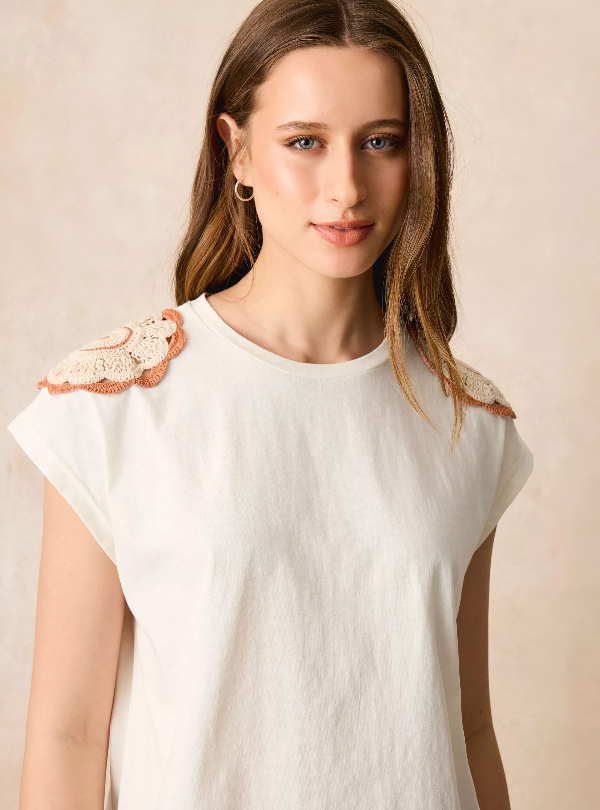 Producto - Remera Begonia Blanca 100 Algodón