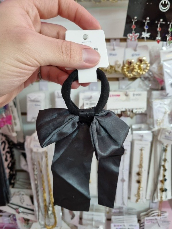 Producto - Chuflo Moño Negro de Seda