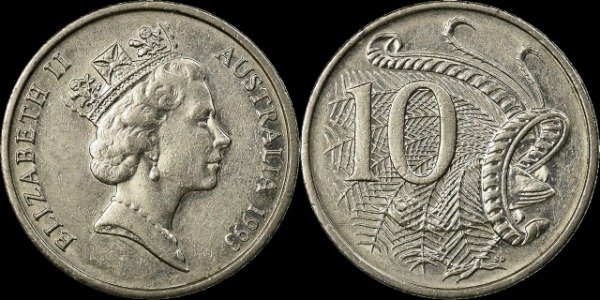 Producto - Australia - 10 Centavos (1993) KM #81