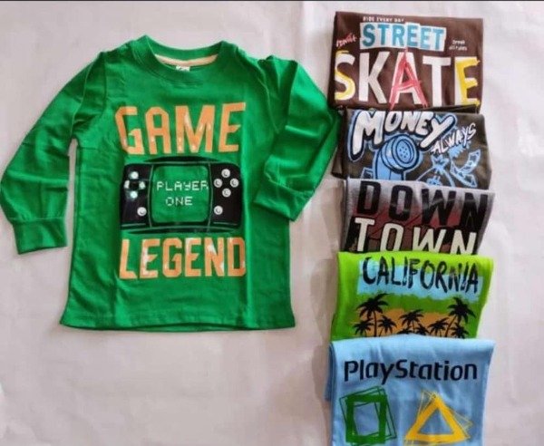 Producto - REMERA NIÑO MANGA LARGA ALGODON PREMIUM