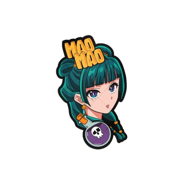 Producto - Sticker Vinilo Grande Maomao Los Diarios Boticaria All Blue