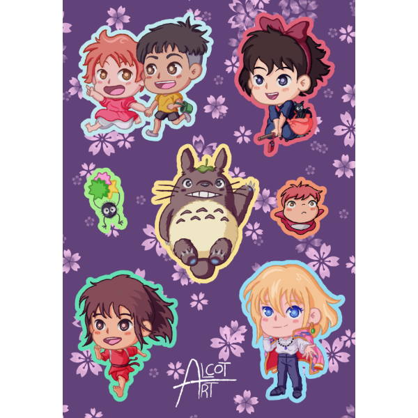 Producto - Planchitas de Stickers - Ghibli