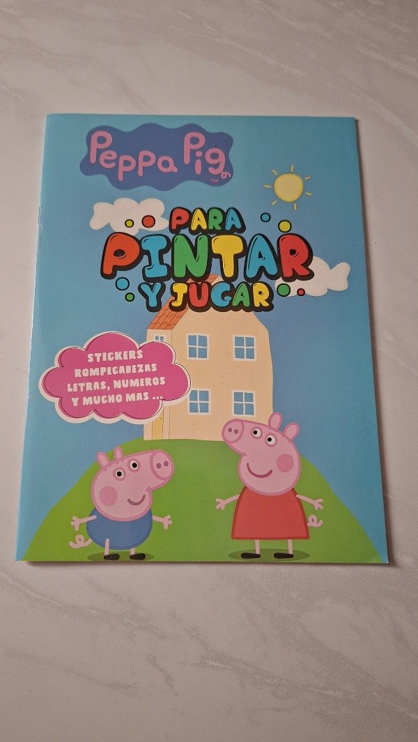 Producto - Libro para pintar y jugar con stickers peppa