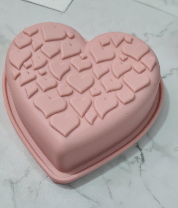 MOLDE SILICONA CORAZON CON RELIEVE - La casa Repostera