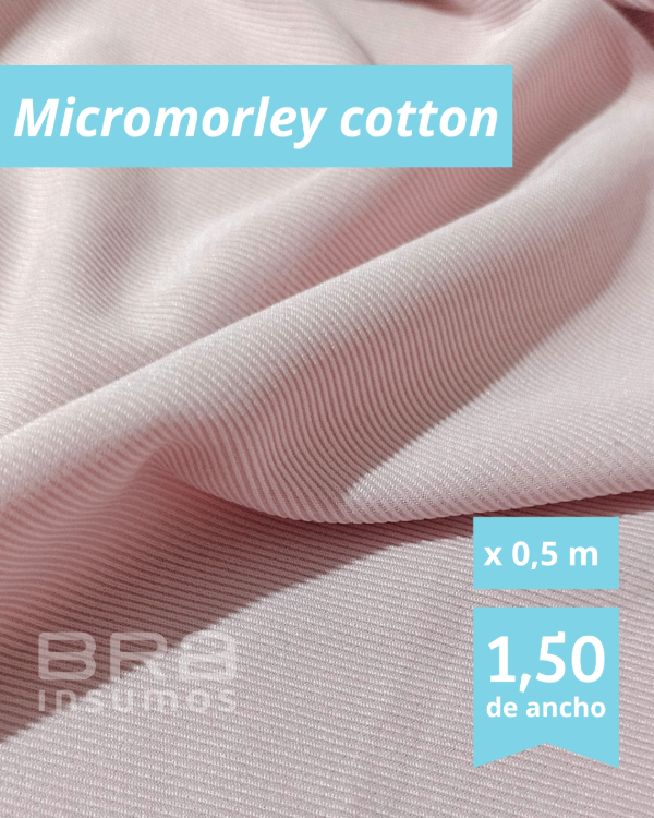 Producto - Micromorley cotton 1,5 m de Ancho - Rosa (x 1/2 Metro) - 0