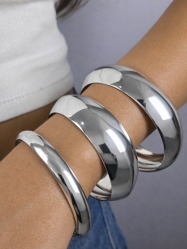 Producto - SET 3 ESCLAVAS PLATEADAS 2913