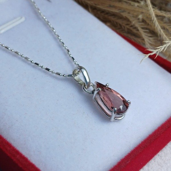 Producto - Conjunto Plata 925 - Turmalinas Rosas Facetadas - Juego Exclusivo Artesanal - 2