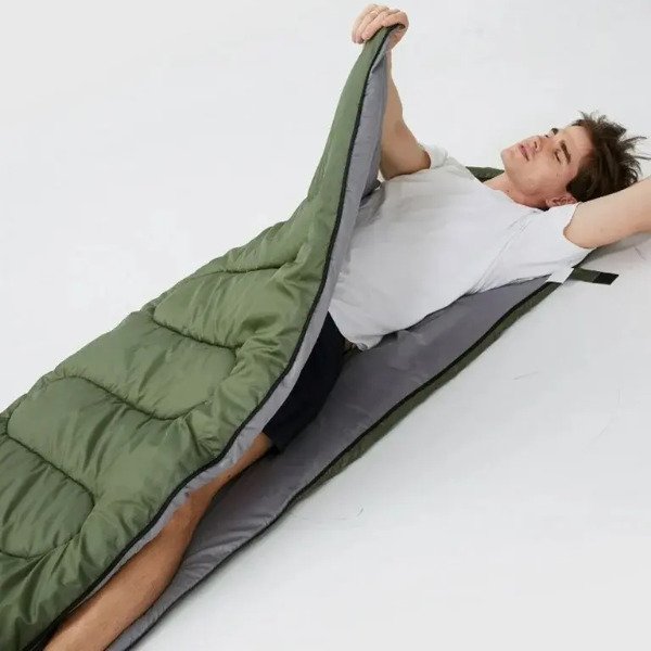 Producto - Bolsa de Dormir con Capucha Verde Tamaño Grande Apertura Completa - 3