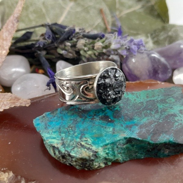 Producto - Anillo de Alpaca reconstituido de Turmalina - 2