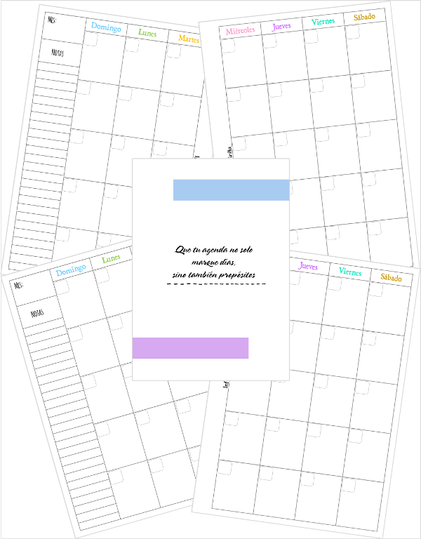 Producto - Agenda mensual perpetua