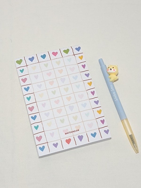 Producto - Block cuadrille de corazones
