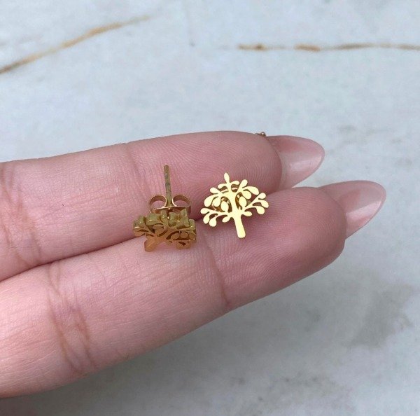 Producto - Pasantes acero dorado - Árbol de la vida