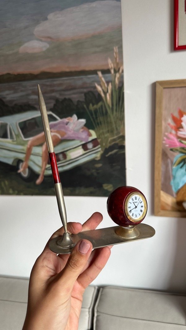 Producto - Reloj con lapicera en bronce