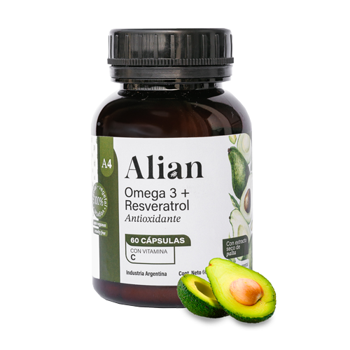Producto - Cápsulas de Omega 3 + Resveratrol Alian - Antioxidante