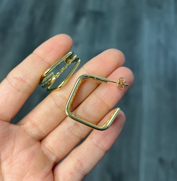 Producto - AD aros pasantes cuadrados