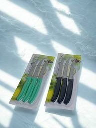 Producto - KIT CUCHILLOS DE INOX CABO DE PLASTICO 22CM 3PIEZAS (24KIT)
