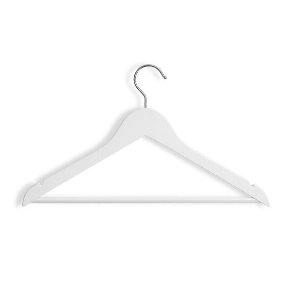 Producto - Percha Madera Blanca 44 cm
