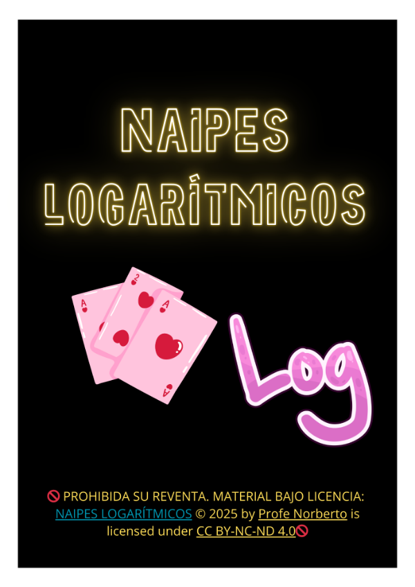 Producto - NAIPES LOGARÍTMICOS