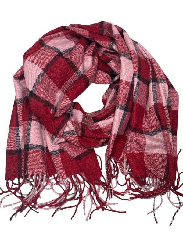 Producto - Mantón bordeau, negro y rosa