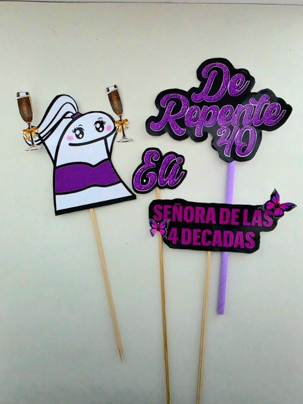 Producto - Topper meme flork 40 años