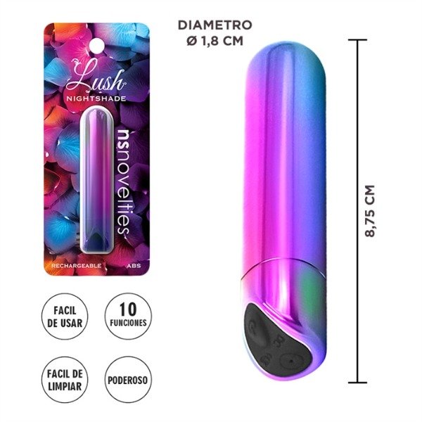 Producto - Bala vibradora tornazolada con carga USB