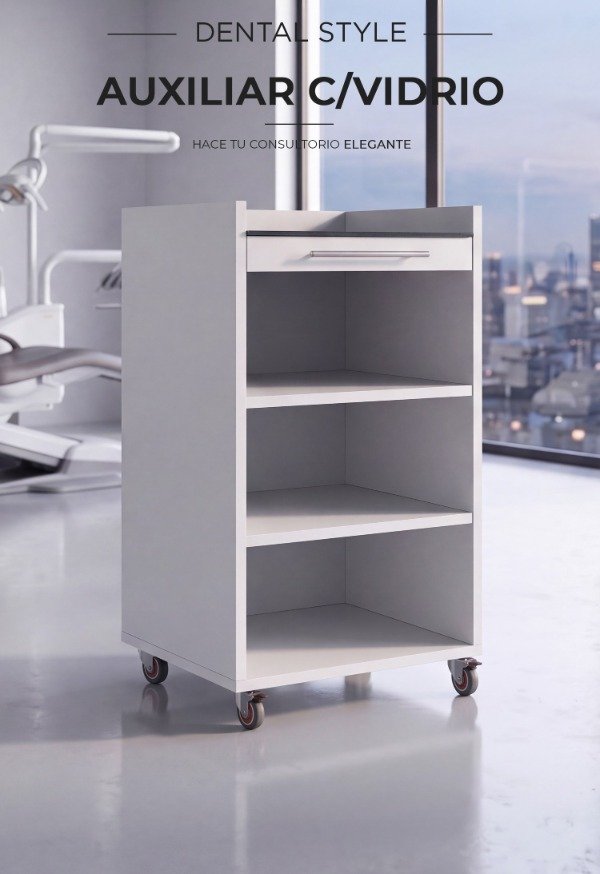 Producto - Mesa Rodante Auxiliar con Vidrio