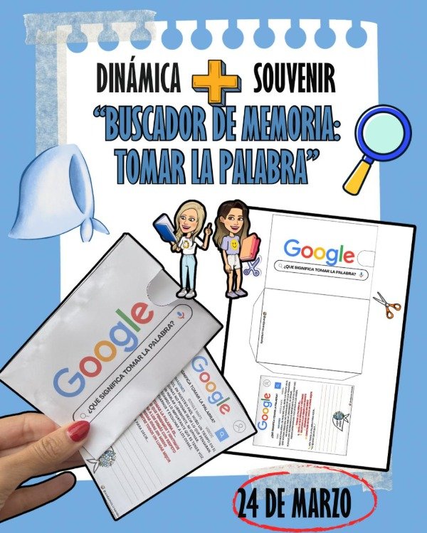 Producto - DINÁMICA + SOUVENIS. BUSCADOR DE MEMORIA. TOMAMOS LA PALABRA. PRIMARIA